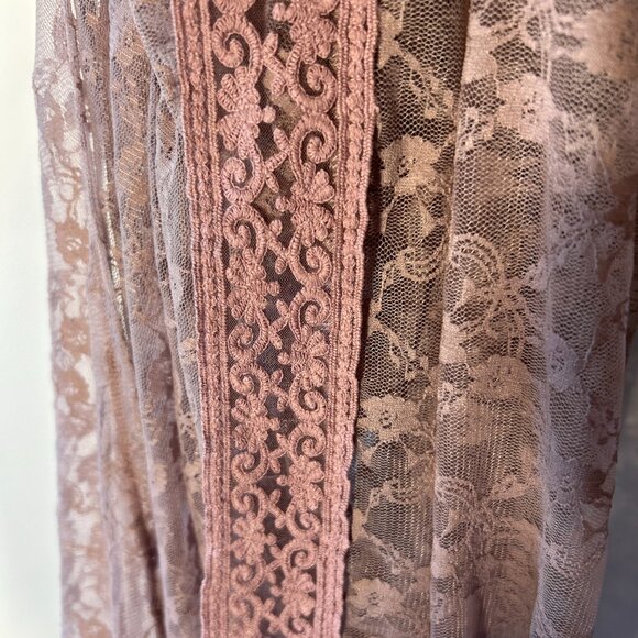 Intimately Free People SZS Lilac Lace Sheer Dress Layering Boho Fairy Romantic - Picture 3 of 9